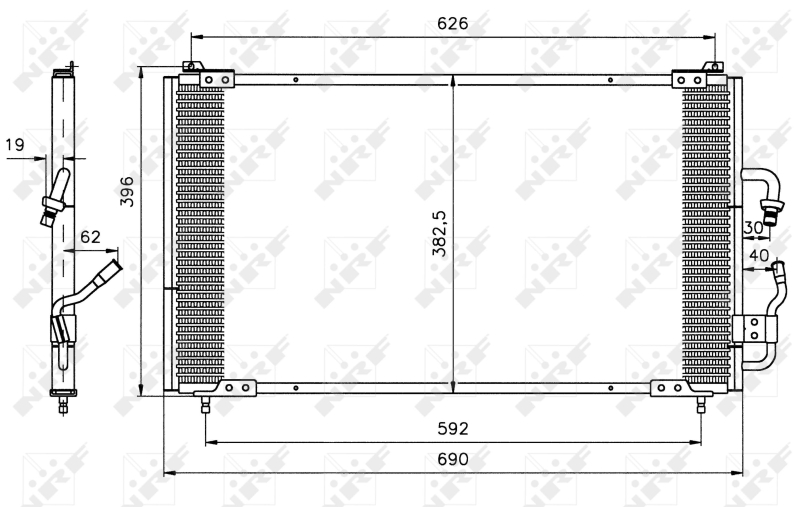 Condensator, climatizare 35153 NRF