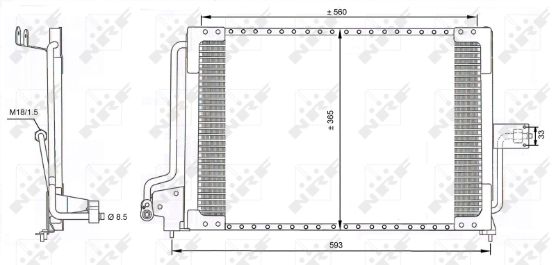 Condensator, climatizare 35182 NRF
