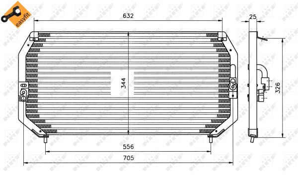 Condensator, climatizare 35193 NRF