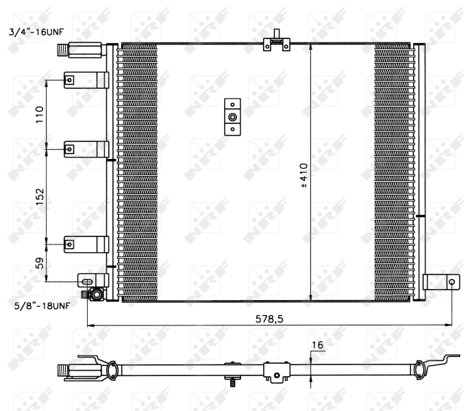 Condensator, climatizare 35212 NRF