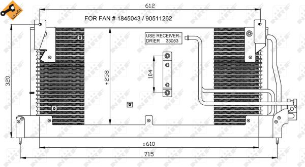 Condensator, climatizare 35218 NRF