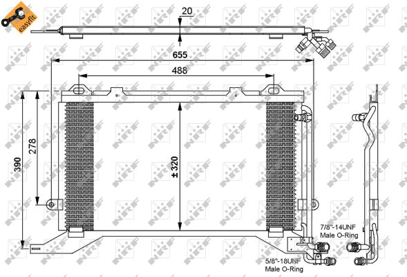 Condensator, climatizare 35240 NRF