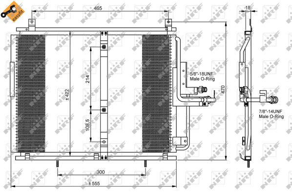 Condensator, climatizare 35244 NRF