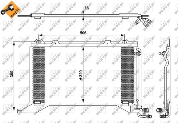 Condensator, climatizare 35245 NRF