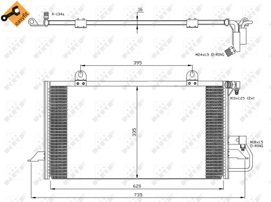 Condensator, climatizare 35247 NRF