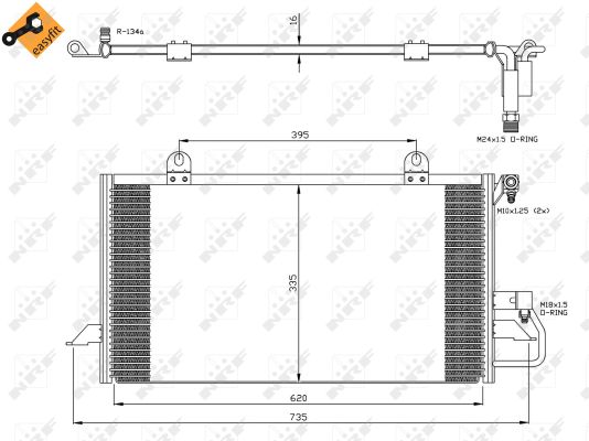 Condensator, climatizare 35248 NRF