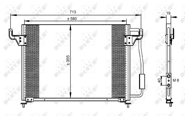 Condensator, climatizare 35261 NRF