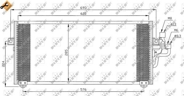 Condensator, climatizare 35268 NRF