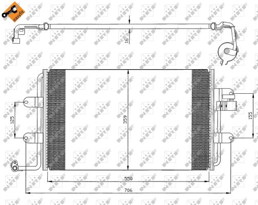 Condensator, climatizare 35300 NRF