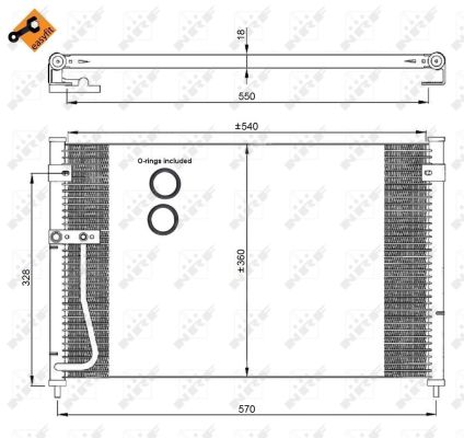 Condensator, climatizare 35306 NRF