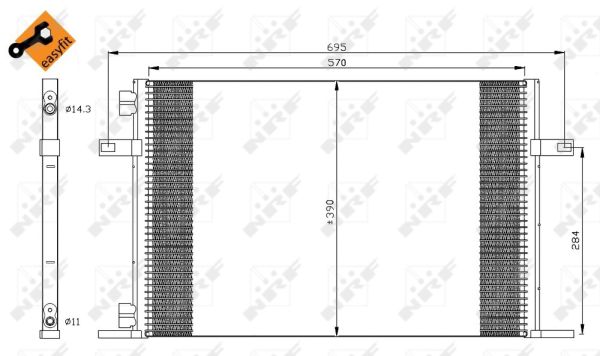 Condensator, climatizare 35311 NRF