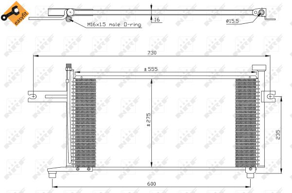 Condensator, climatizare 35315 NRF