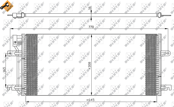 Condensator, climatizare 35316 NRF