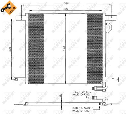 Condensator, climatizare 35325 NRF