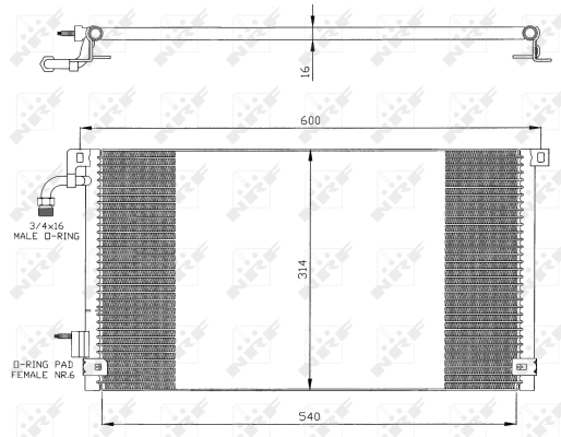 Condensator, climatizare 35328 NRF