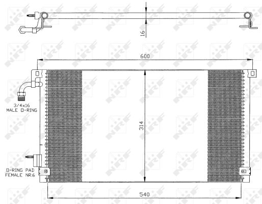 Condensator, climatizare 35328 NRF