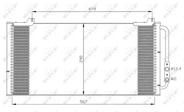 Condensator, climatizare 35346 NRF