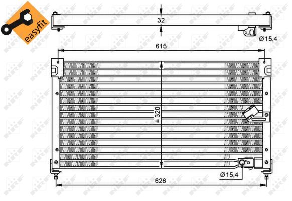 Condensator, climatizare 35348 NRF