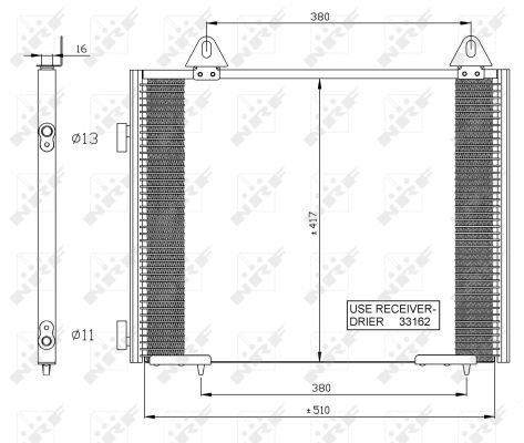 Condensator, climatizare 35351 NRF