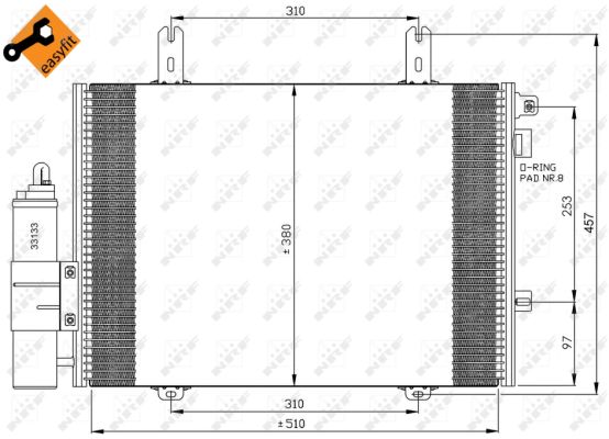 Condensator, climatizare 35353 NRF