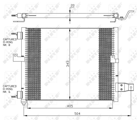 Condensator, climatizare 35360 NRF