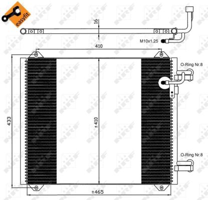 Condensator, climatizare 35362 NRF