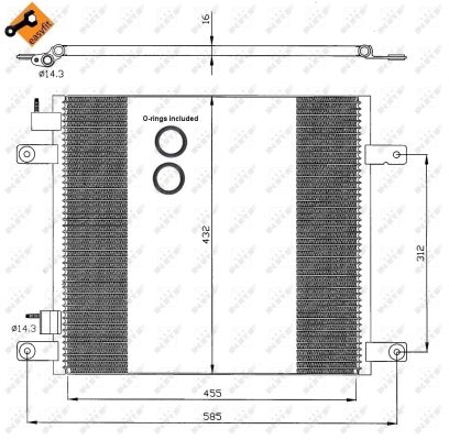 Condensator, climatizare 35364 NRF