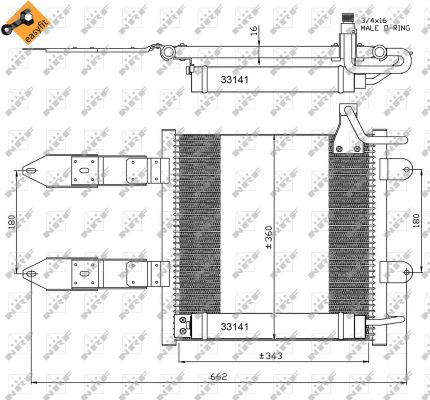 Condensator, climatizare 35367 NRF