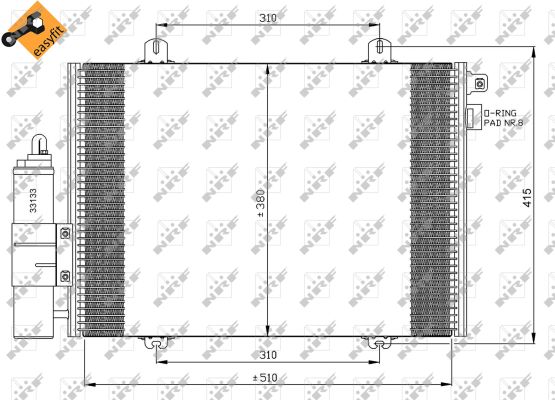 Condensator, climatizare 35379 NRF