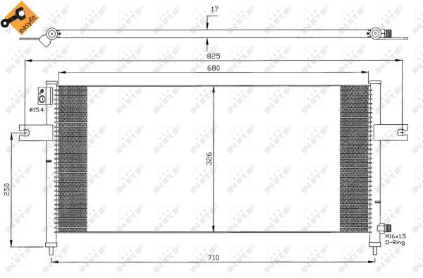 Condensator, climatizare 35380 NRF