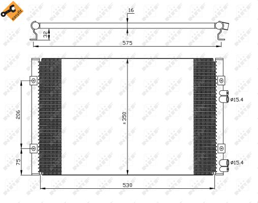 Condensator, climatizare 35384 NRF