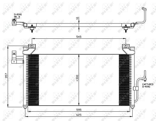 Condensator, climatizare 35386 NRF