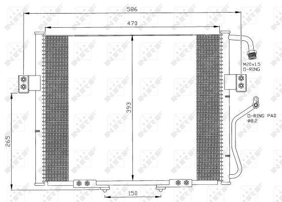 Condensator, climatizare 35399 NRF