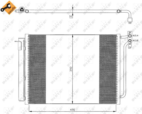 Condensator, climatizare 35406 NRF