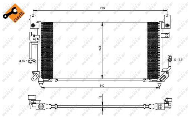 Condensator, climatizare 35423 NRF