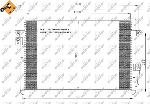 Condensator, climatizare 35426 NRF