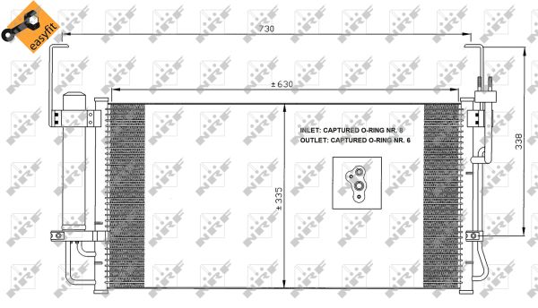 Condensator, climatizare 35429 NRF