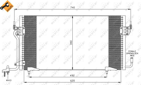 Condensator, climatizare 35439 NRF