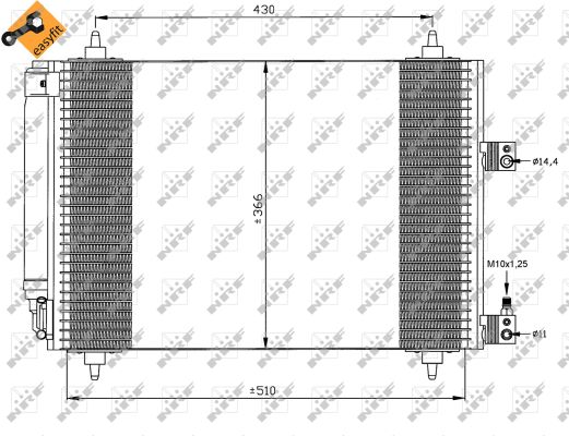 Condensator, climatizare 35443 NRF