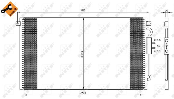 Condensator, climatizare 35448 NRF