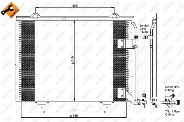 Condensator, climatizare 35463 NRF