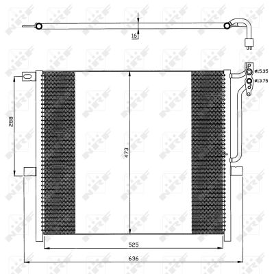 Condensator, climatizare 35468 NRF