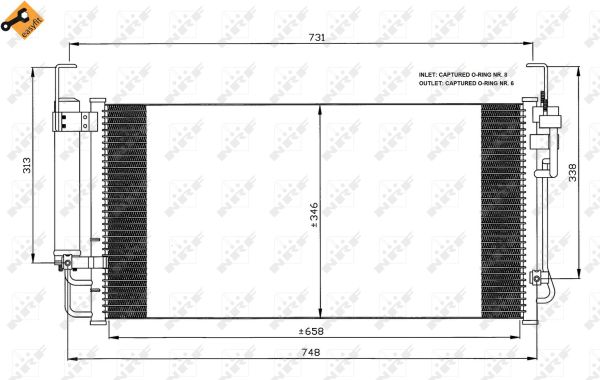 Condensator, climatizare 35473 NRF