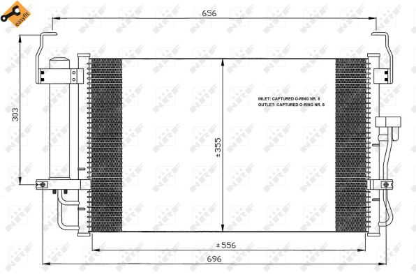 Condensator, climatizare 35474 NRF