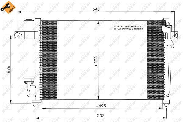 Condensator, climatizare 35476 NRF