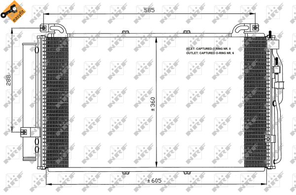 Condensator, climatizare 35477 NRF