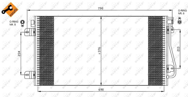 Condensator, climatizare 35484 NRF