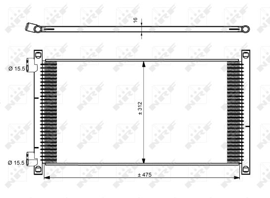 Condensator, climatizare 35490 NRF