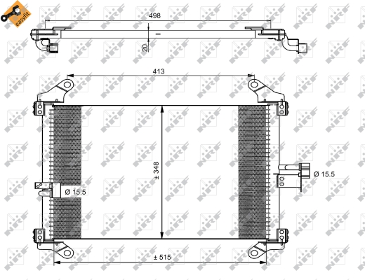 Condensator, climatizare 35494 NRF