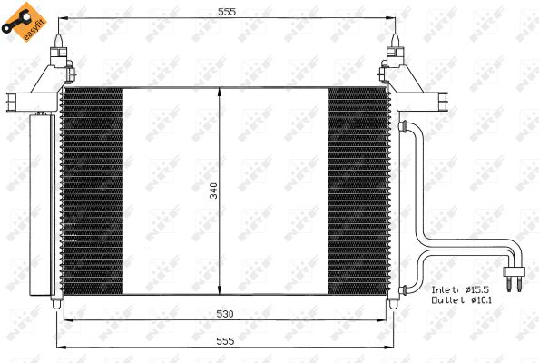 Condensator, climatizare 35495 NRF